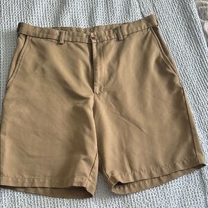 Haggar Tan Flat Front Shorts Versatile and Stylish
